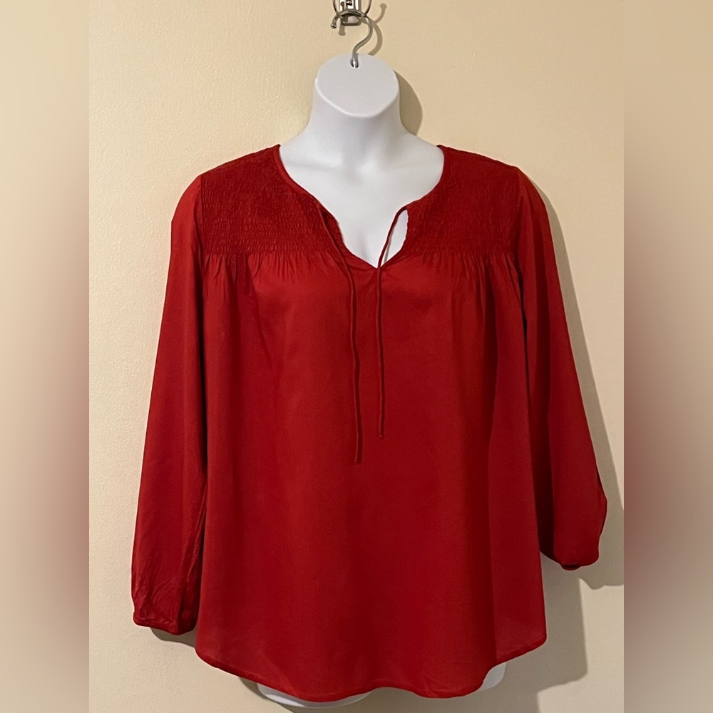 Old Navy Rust peasant top -2X.